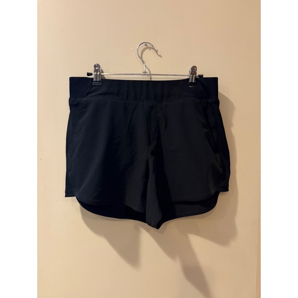 90 Degree Reflex Black Running women Athletic Shorts Small Zipper Pocket‎ Ribbed